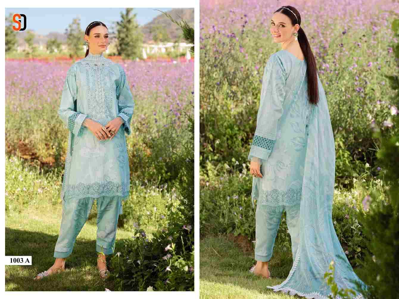 Flora By Shraddha Designer 1001-A To 1003-B Series Designer Pakistani Suits Beautiful Fancy Stylish Colorful Party Wear & Occasional Wear Lawn Cotton Print With Embroidery Dresses At Wholesale Price