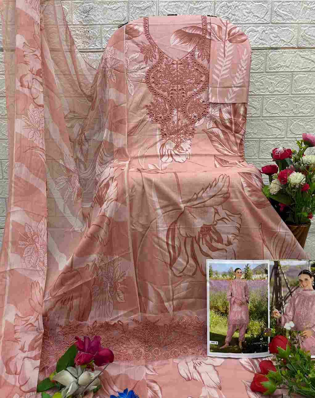 Flora By Shraddha Designer 1001-A To 1003-B Series Designer Pakistani Suits Beautiful Fancy Stylish Colorful Party Wear & Occasional Wear Lawn Cotton Print With Embroidery Dresses At Wholesale Price
