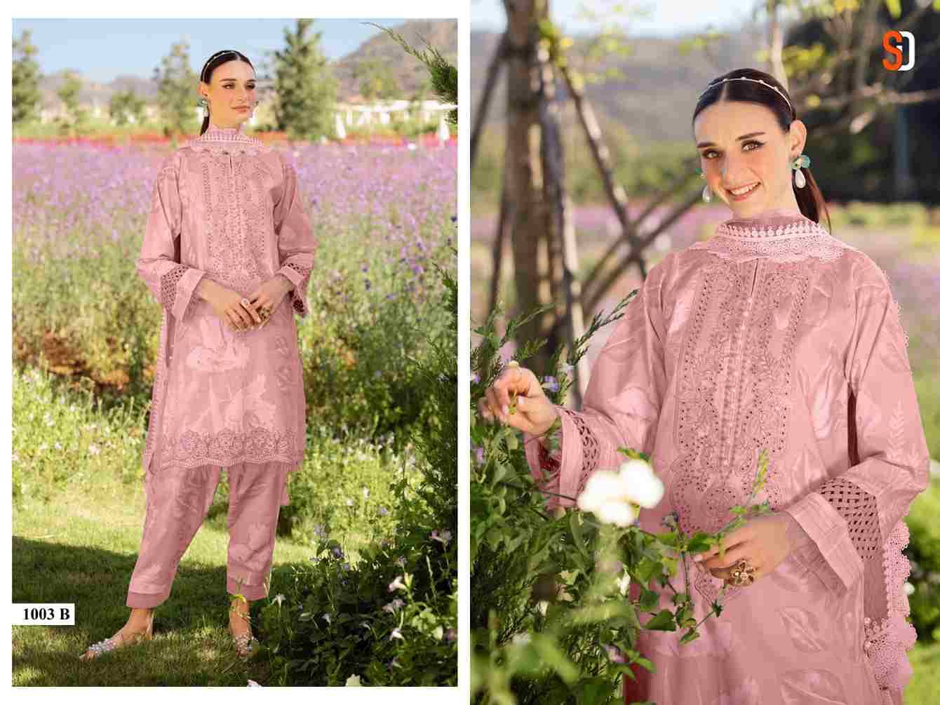 Flora By Shraddha Designer 1001-A To 1003-B Series Designer Pakistani Suits Beautiful Fancy Stylish Colorful Party Wear & Occasional Wear Lawn Cotton Print With Embroidery Dresses At Wholesale Price