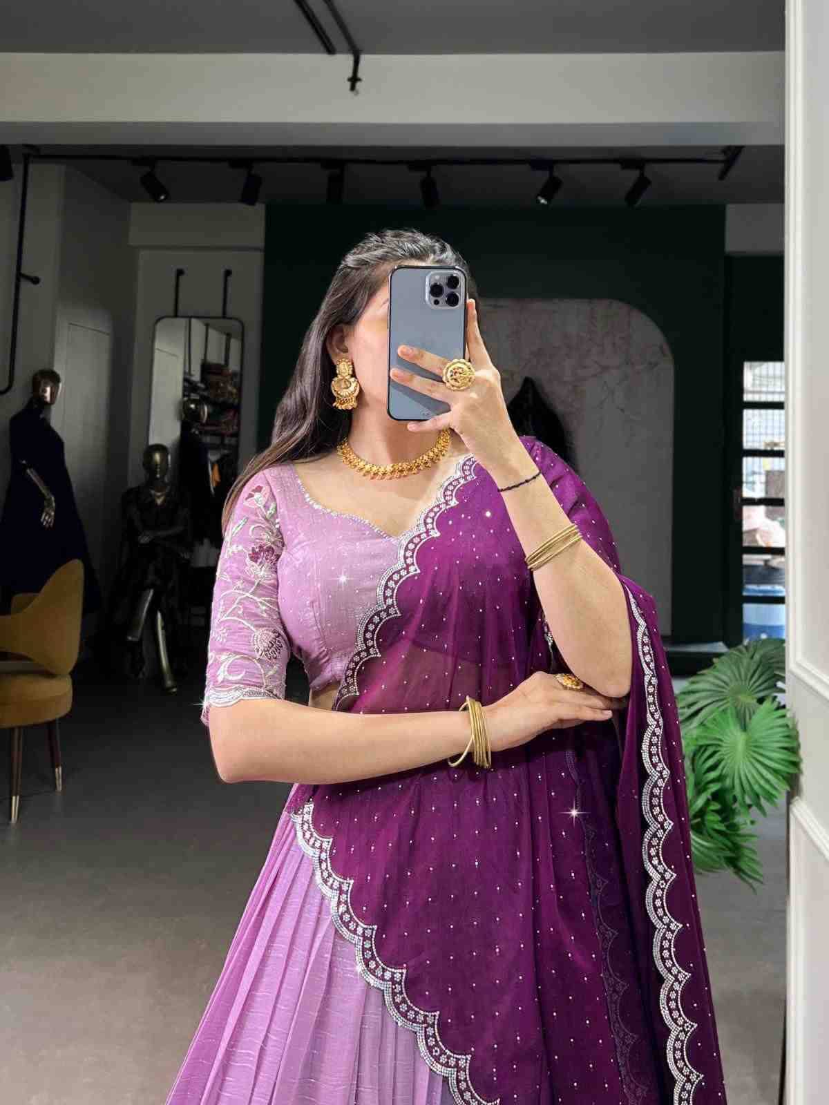 Pc-09 By Fashid Wholesale 01 To 04 Series Wear Collection Beautiful Stylish Colorful Fancy Party Wear & Occasional Wear Silver Glossy Lehengas At Wholesale Price