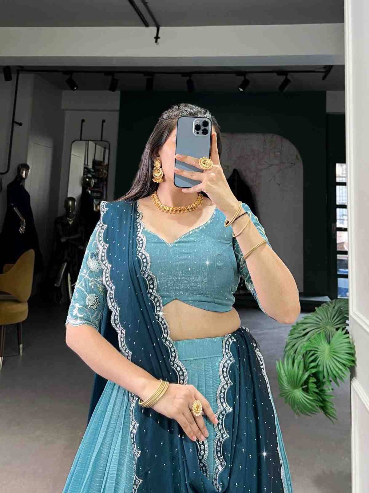 Pc-09 By Fashid Wholesale 01 To 04 Series Wear Collection Beautiful Stylish Colorful Fancy Party Wear & Occasional Wear Silver Glossy Lehengas At Wholesale Price