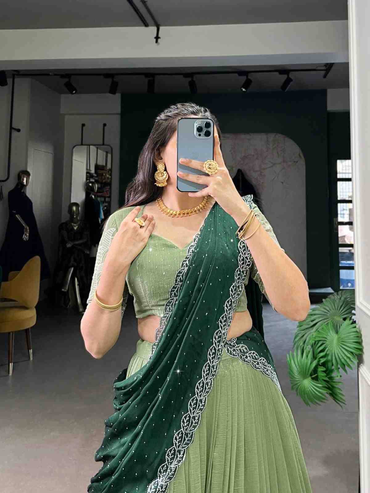 Pc-09 By Fashid Wholesale 01 To 04 Series Wear Collection Beautiful Stylish Colorful Fancy Party Wear & Occasional Wear Silver Glossy Lehengas At Wholesale Price