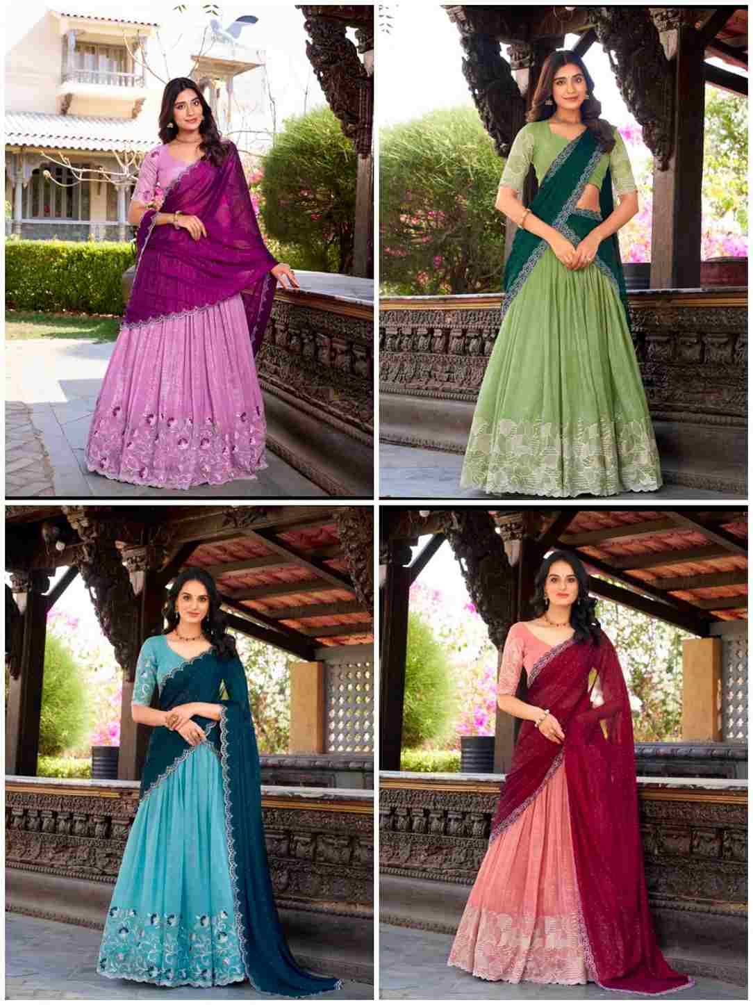 Pc-09 By Fashid Wholesale 01 To 04 Series Wear Collection Beautiful Stylish Colorful Fancy Party Wear & Occasional Wear Silver Glossy Lehengas At Wholesale Price