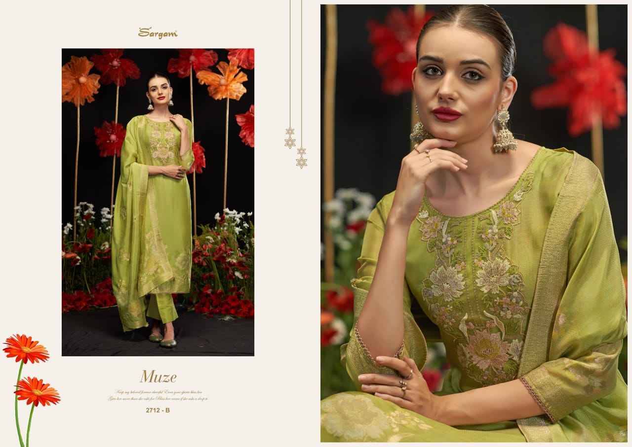 Armani By Sargam Prints 2712-A To 2712-F Series Beautiful Festive Suits Stylish Fancy Colorful Casual Wear & Ethnic Wear Pure Viscose Silk Jacquard Dresses At Wholesale Price