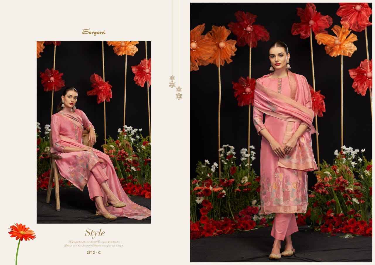 Armani By Sargam Prints 2712-A To 2712-F Series Beautiful Festive Suits Stylish Fancy Colorful Casual Wear & Ethnic Wear Pure Viscose Silk Jacquard Dresses At Wholesale Price