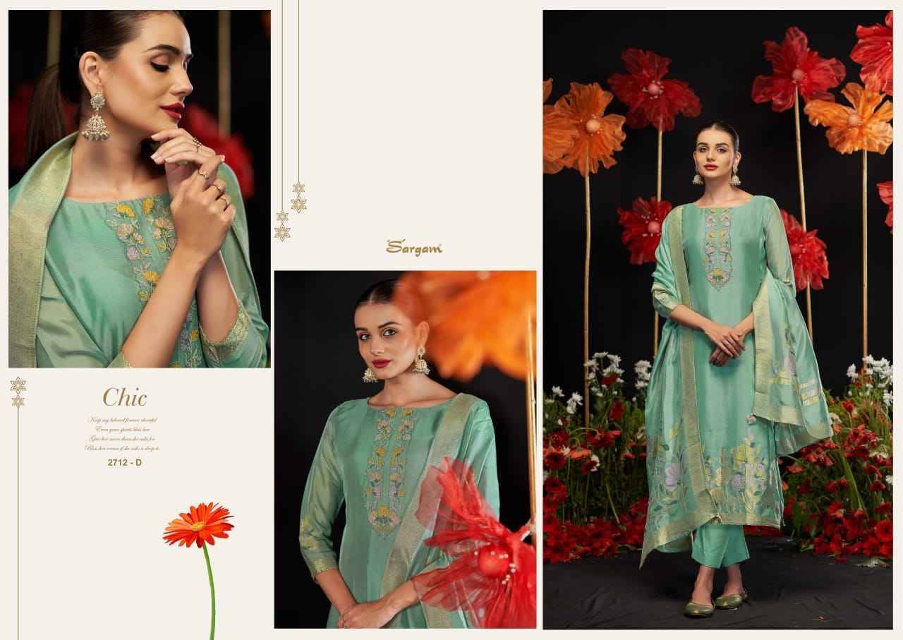 Armani By Sargam Prints 2712-A To 2712-F Series Beautiful Festive Suits Stylish Fancy Colorful Casual Wear & Ethnic Wear Pure Viscose Silk Jacquard Dresses At Wholesale Price