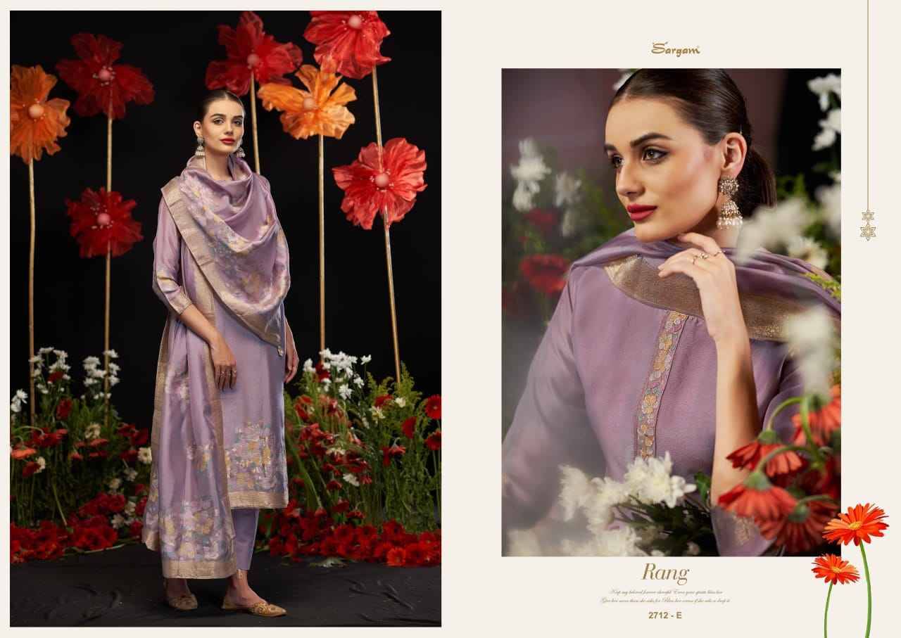 Armani By Sargam Prints 2712-A To 2712-F Series Beautiful Festive Suits Stylish Fancy Colorful Casual Wear & Ethnic Wear Pure Viscose Silk Jacquard Dresses At Wholesale Price