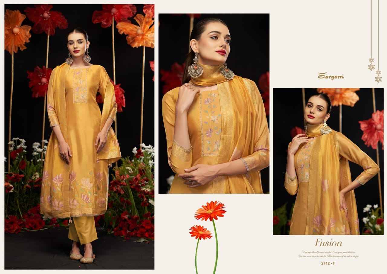 Armani By Sargam Prints 2712-A To 2712-F Series Beautiful Festive Suits Stylish Fancy Colorful Casual Wear & Ethnic Wear Pure Viscose Silk Jacquard Dresses At Wholesale Price
