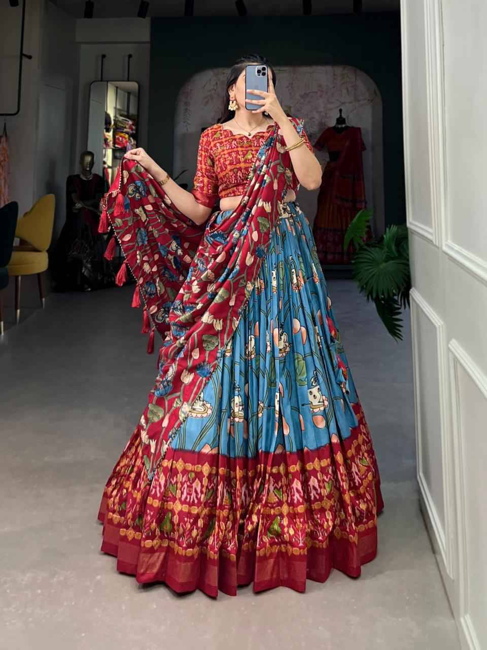 Pc-11 By Fashid Wholesale 01 To 04 Series Wear Collection Beautiful Stylish Colorful Fancy Party Wear & Occasional Wear Pure Dola Tussar Silk Lehengas At Wholesale Price