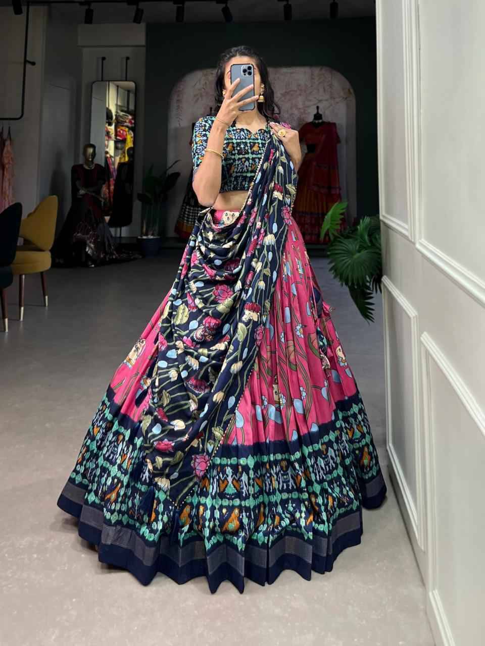 Pc-11 By Fashid Wholesale 01 To 04 Series Wear Collection Beautiful Stylish Colorful Fancy Party Wear & Occasional Wear Pure Dola Tussar Silk Lehengas At Wholesale Price