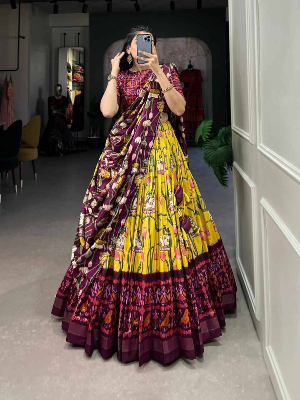 Pc-11 By Fashid Wholesale 01 To 04 Series Wear Collection Beautiful Stylish Colorful Fancy Party Wear & Occasional Wear Pure Dola Tussar Silk Lehengas At Wholesale Price