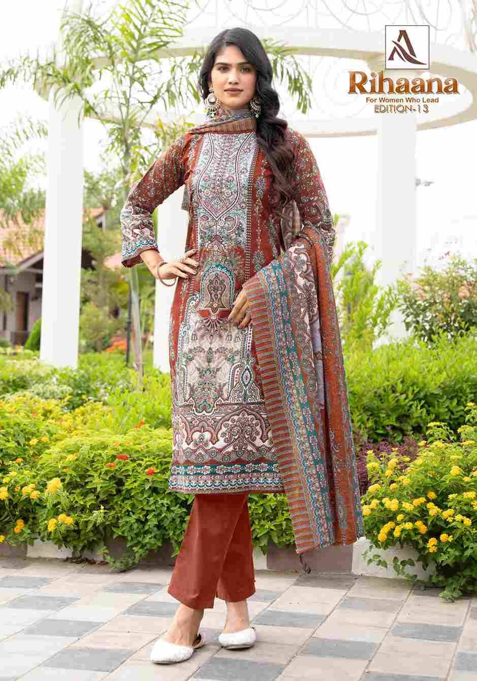 Rihaana Vol-13 By Alok Suit 2520-20-01 To 2520-20-08 Series Beautiful Festive Suits Stylish Fancy Colorful Casual Wear & Ethnic Wear Pure Cambric Cotton Print Dresses At Wholesale Price
