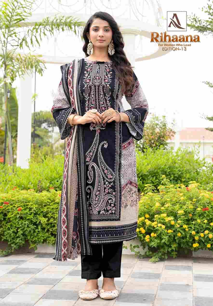 Rihaana Vol-13 By Alok Suit 2520-20-01 To 2520-20-08 Series Beautiful Festive Suits Stylish Fancy Colorful Casual Wear & Ethnic Wear Pure Cambric Cotton Print Dresses At Wholesale Price