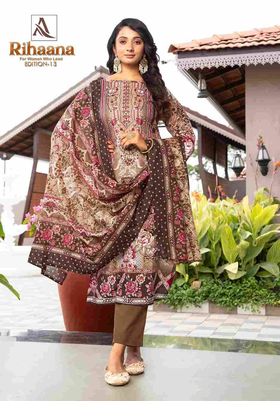 Rihaana Vol-13 By Alok Suit 2520-20-01 To 2520-20-08 Series Beautiful Festive Suits Stylish Fancy Colorful Casual Wear & Ethnic Wear Pure Cambric Cotton Print Dresses At Wholesale Price