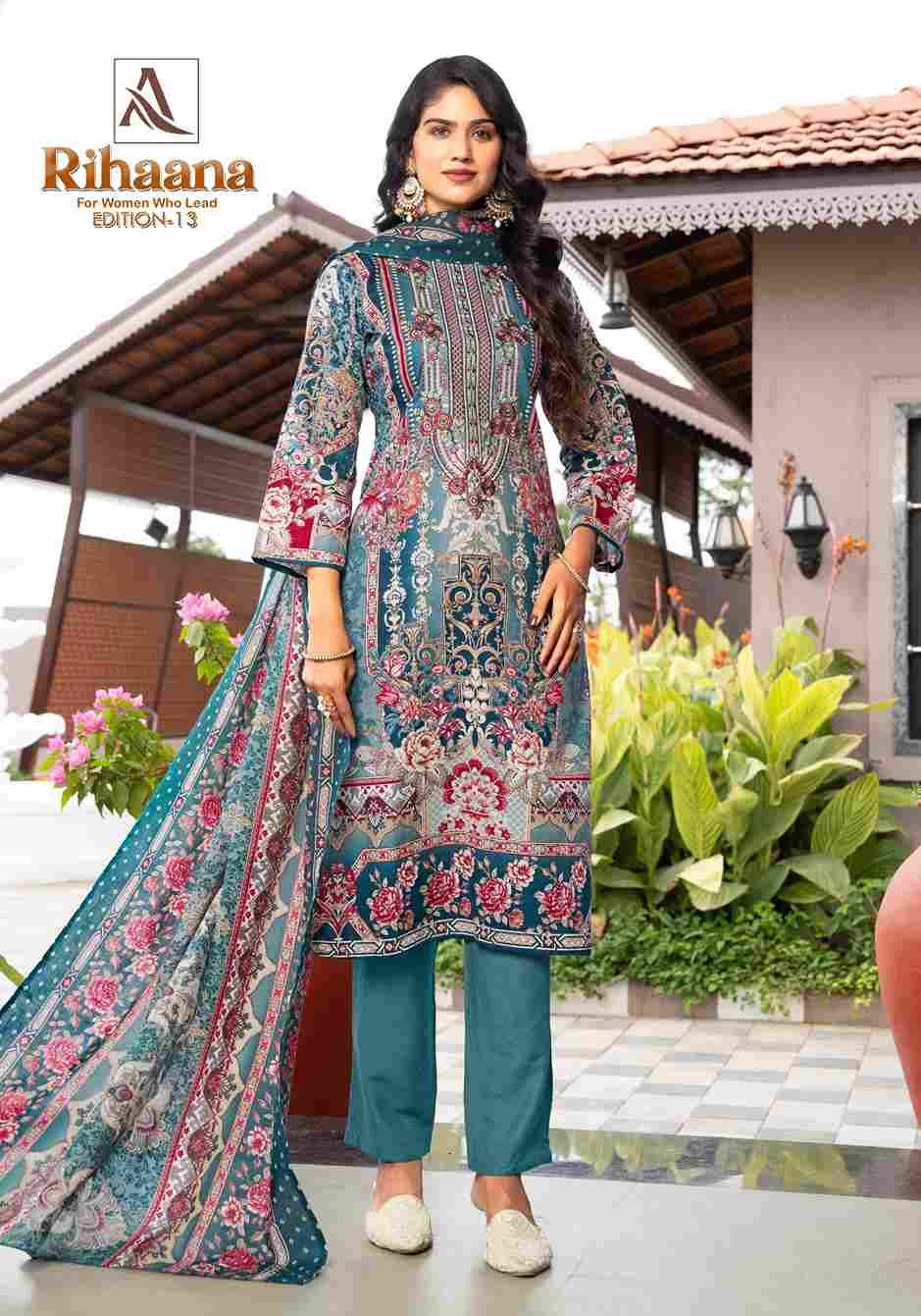 Rihaana Vol-13 By Alok Suit 2520-20-01 To 2520-20-08 Series Beautiful Festive Suits Stylish Fancy Colorful Casual Wear & Ethnic Wear Pure Cambric Cotton Print Dresses At Wholesale Price