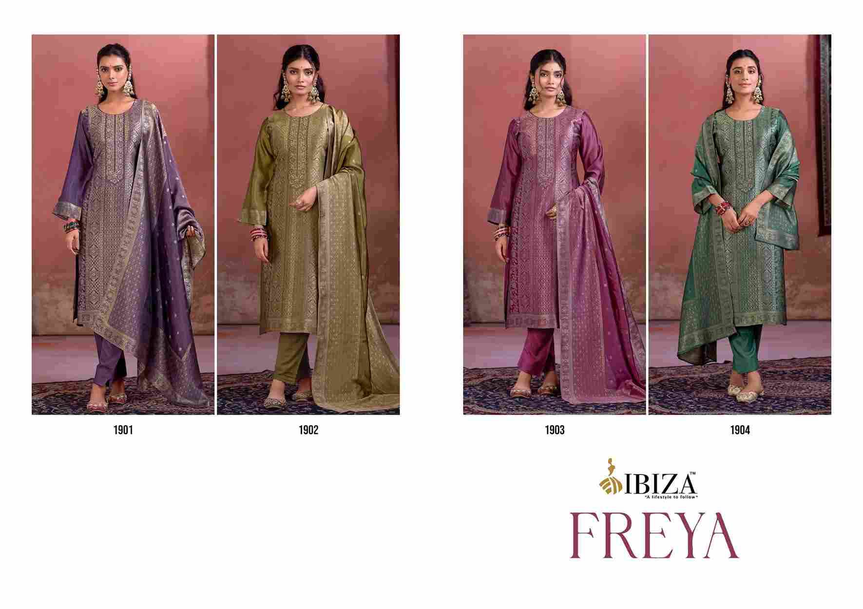 Freya By Ibiza 1901 To 1904 Series Designer Festive Suits Beautiful Fancy Stylish Colorful Party Wear & Occasional Wear Pure Bangalori Silk Jacquard Dresses At Wholesale Price