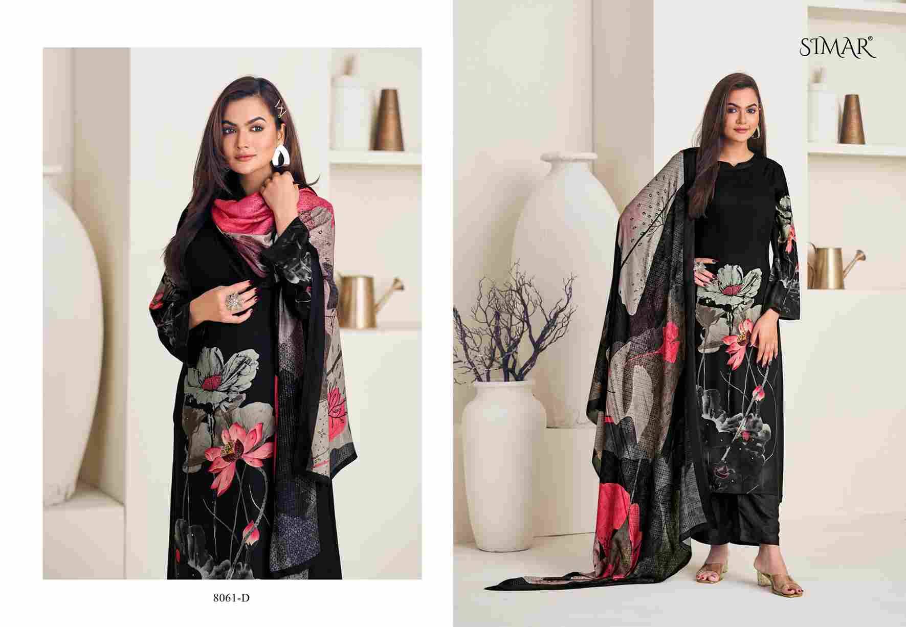 Treasure By Simar 8061-A To 8061-D Series Designer Festive Suits Beautiful Stylish Fancy Colorful Party Wear & Occasional Wear Pure Viscose Muslin Dresses At Wholesale Price