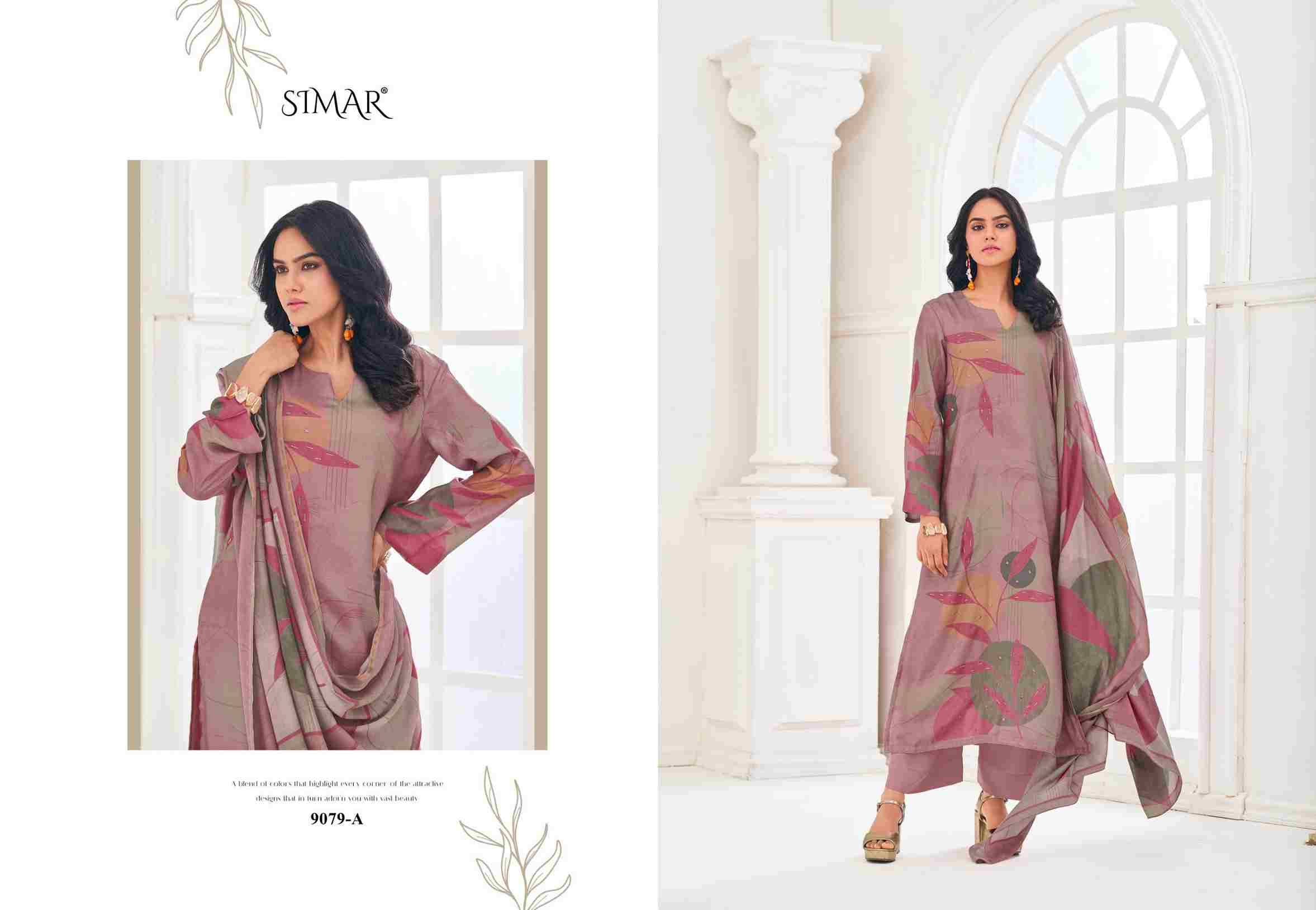 Nikita By Simar 9079-A To 9079-D Series Designer Festive Suits Beautiful Stylish Fancy Colorful Party Wear & Occasional Wear Pure Viscose Muslin Dresses At Wholesale Price