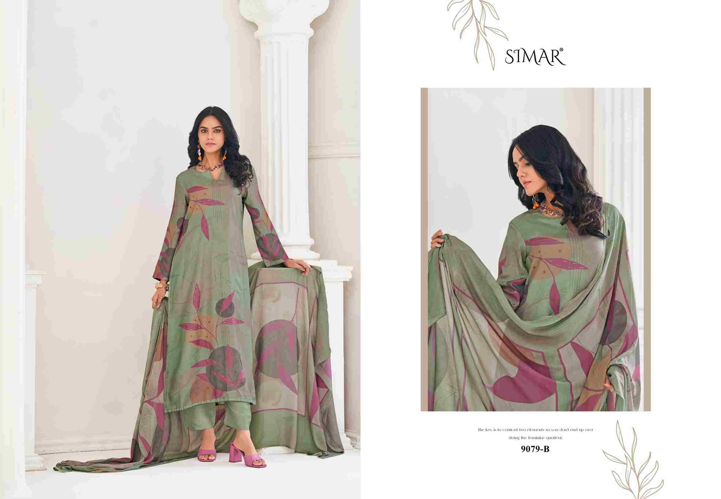 Nikita By Simar 9079-A To 9079-D Series Designer Festive Suits Beautiful Stylish Fancy Colorful Party Wear & Occasional Wear Pure Viscose Muslin Dresses At Wholesale Price