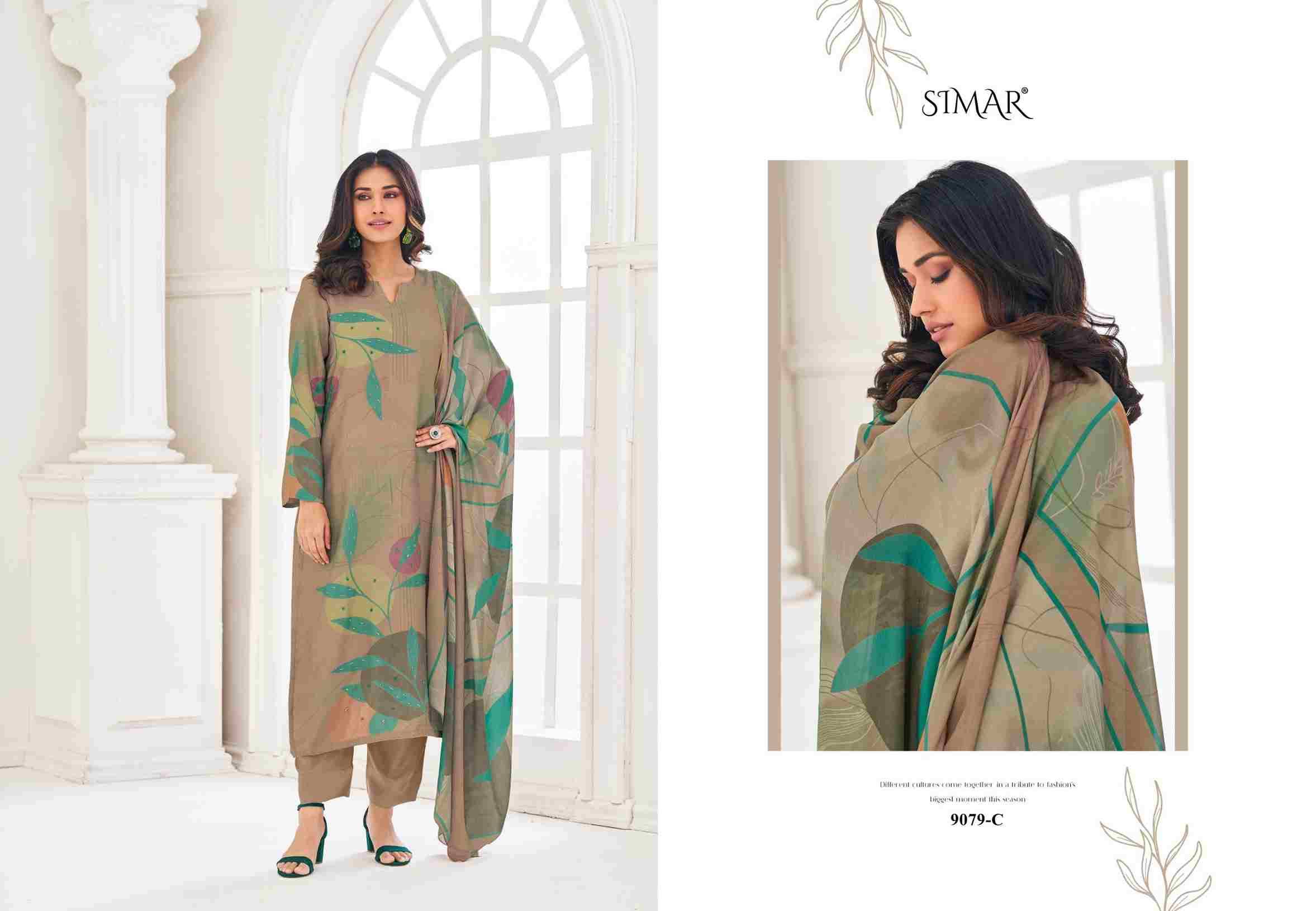 Nikita By Simar 9079-A To 9079-D Series Designer Festive Suits Beautiful Stylish Fancy Colorful Party Wear & Occasional Wear Pure Viscose Muslin Dresses At Wholesale Price