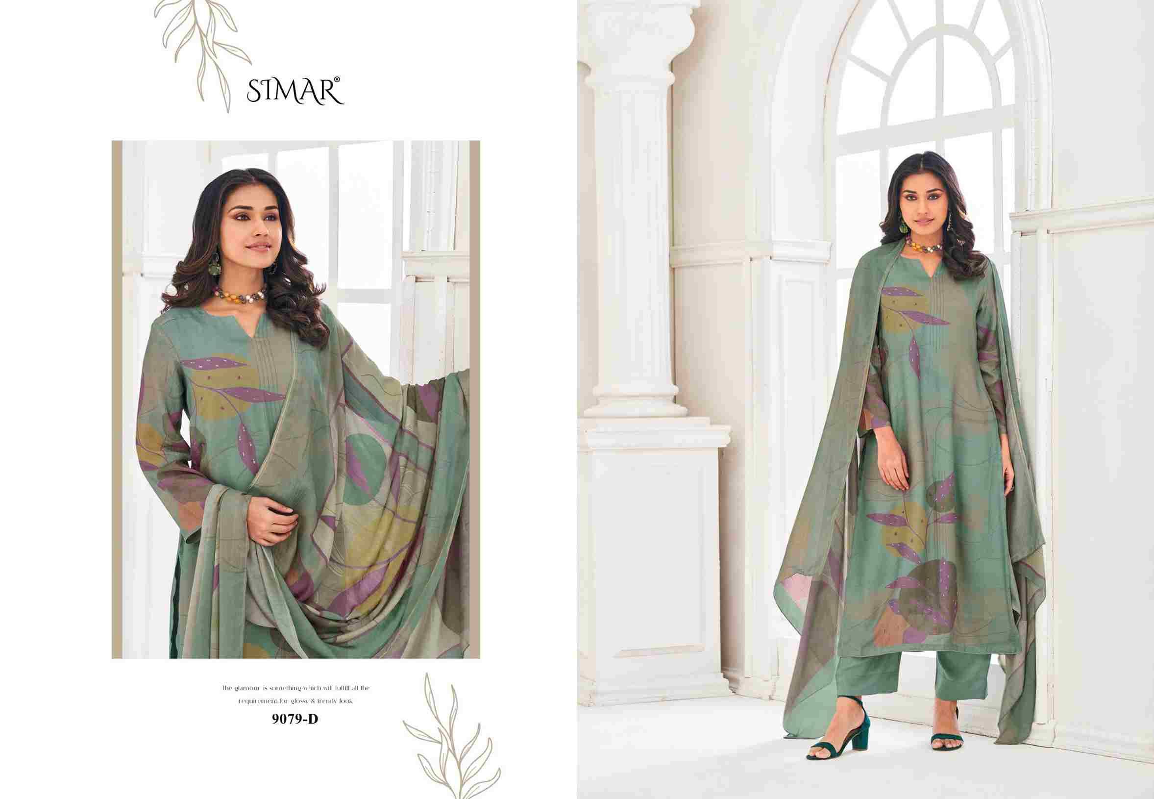 Nikita By Simar 9079-A To 9079-D Series Designer Festive Suits Beautiful Stylish Fancy Colorful Party Wear & Occasional Wear Pure Viscose Muslin Dresses At Wholesale Price