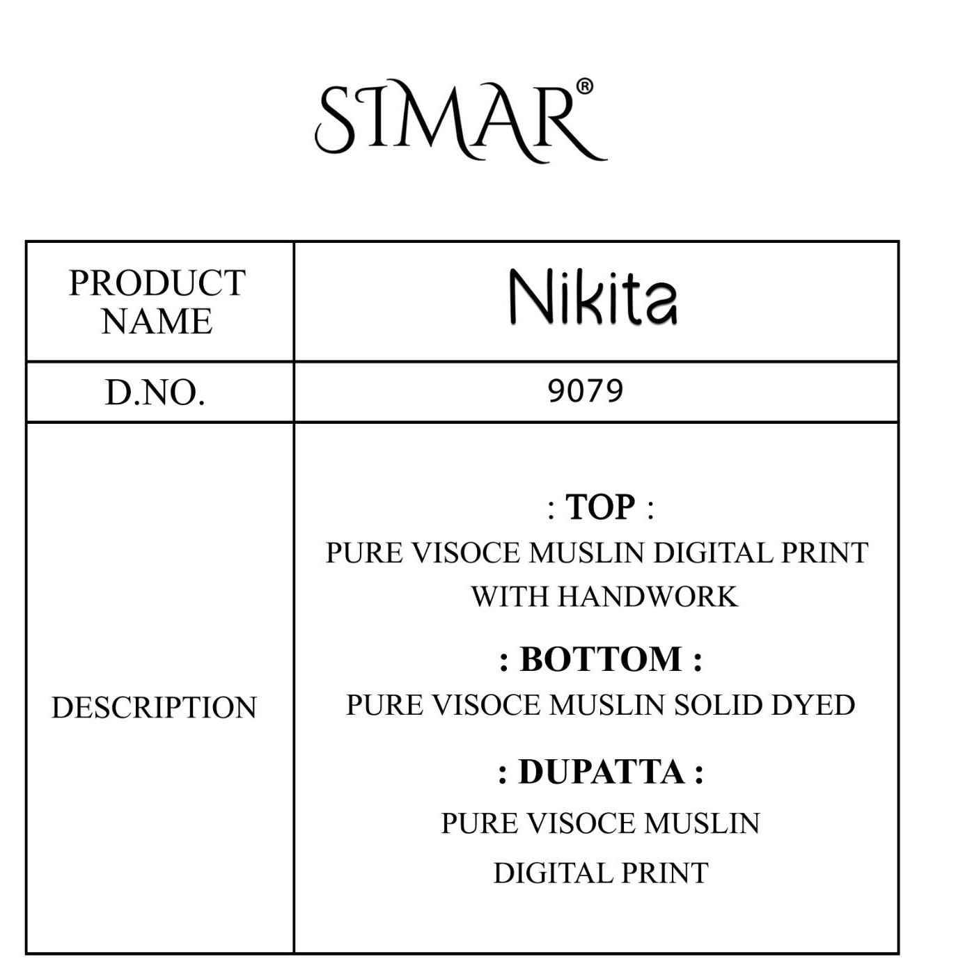Nikita By Simar 9079-A To 9079-D Series Designer Festive Suits Beautiful Stylish Fancy Colorful Party Wear & Occasional Wear Pure Viscose Muslin Dresses At Wholesale Price