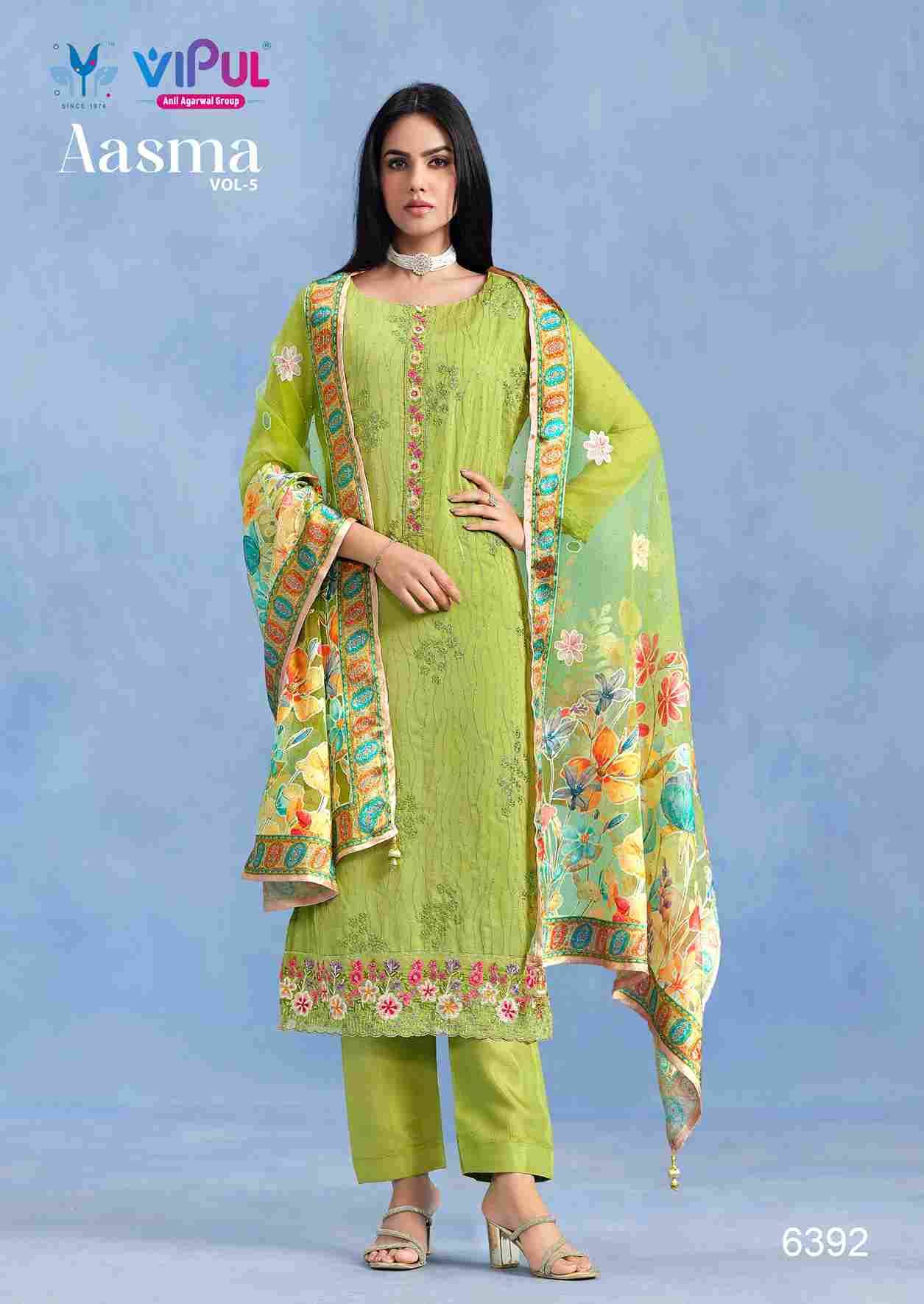Aasma Vol-5 By Vipul Fashion 6391 To 6396 Series Beautiful Festive Suits Colorful Stylish Fancy Casual Wear & Ethnic Wear Catonic Dresses At Wholesale Price