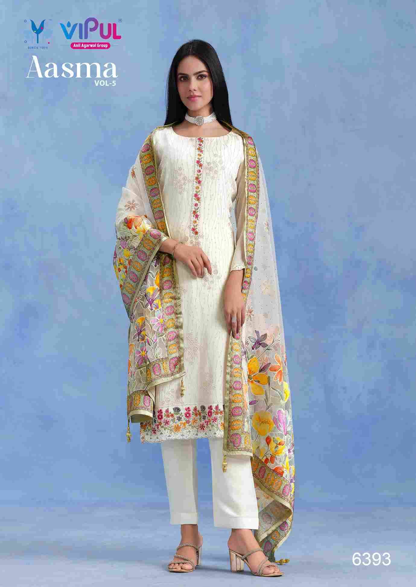 Aasma Vol-5 By Vipul Fashion 6391 To 6396 Series Beautiful Festive Suits Colorful Stylish Fancy Casual Wear & Ethnic Wear Catonic Dresses At Wholesale Price