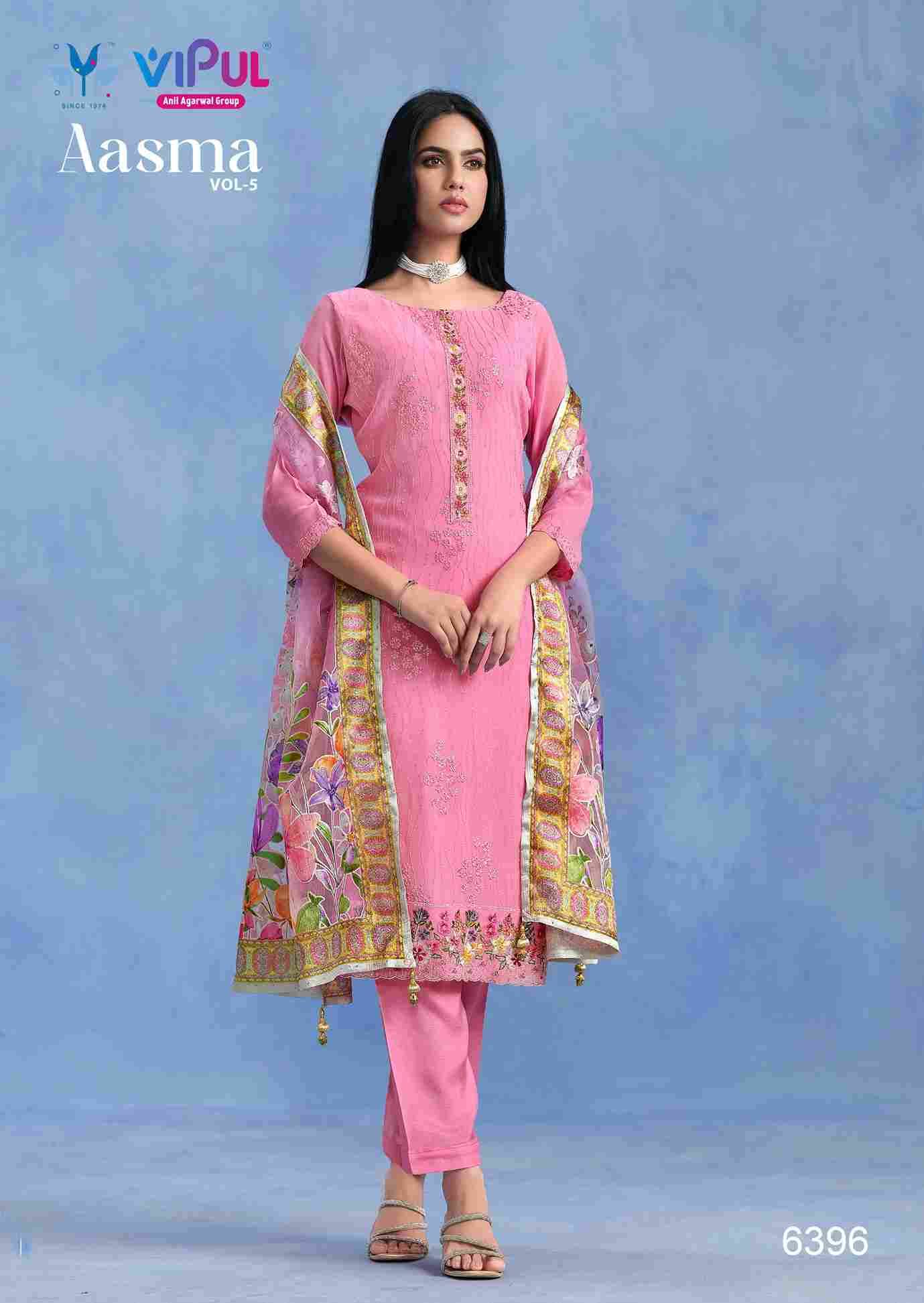 Aasma Vol-5 By Vipul Fashion 6391 To 6396 Series Beautiful Festive Suits Colorful Stylish Fancy Casual Wear & Ethnic Wear Catonic Dresses At Wholesale Price