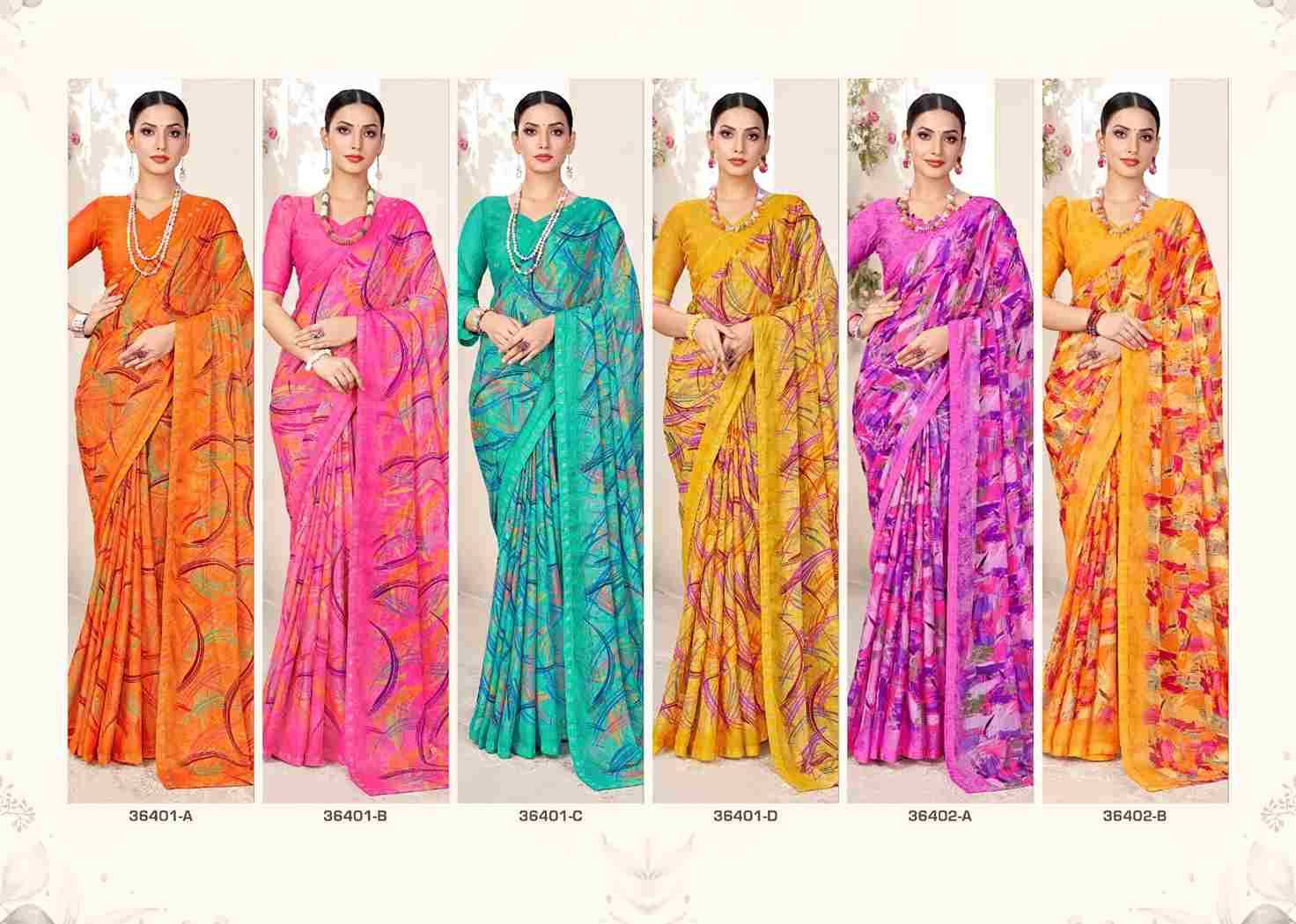 Vanilla Vol-13 By Ruchi Sarees 38401-A To 38403-D Series Indian Traditional Wear Collection Beautiful Stylish Fancy Colorful Party Wear & Occasional Wear Chiffon Sarees At Wholesale Price