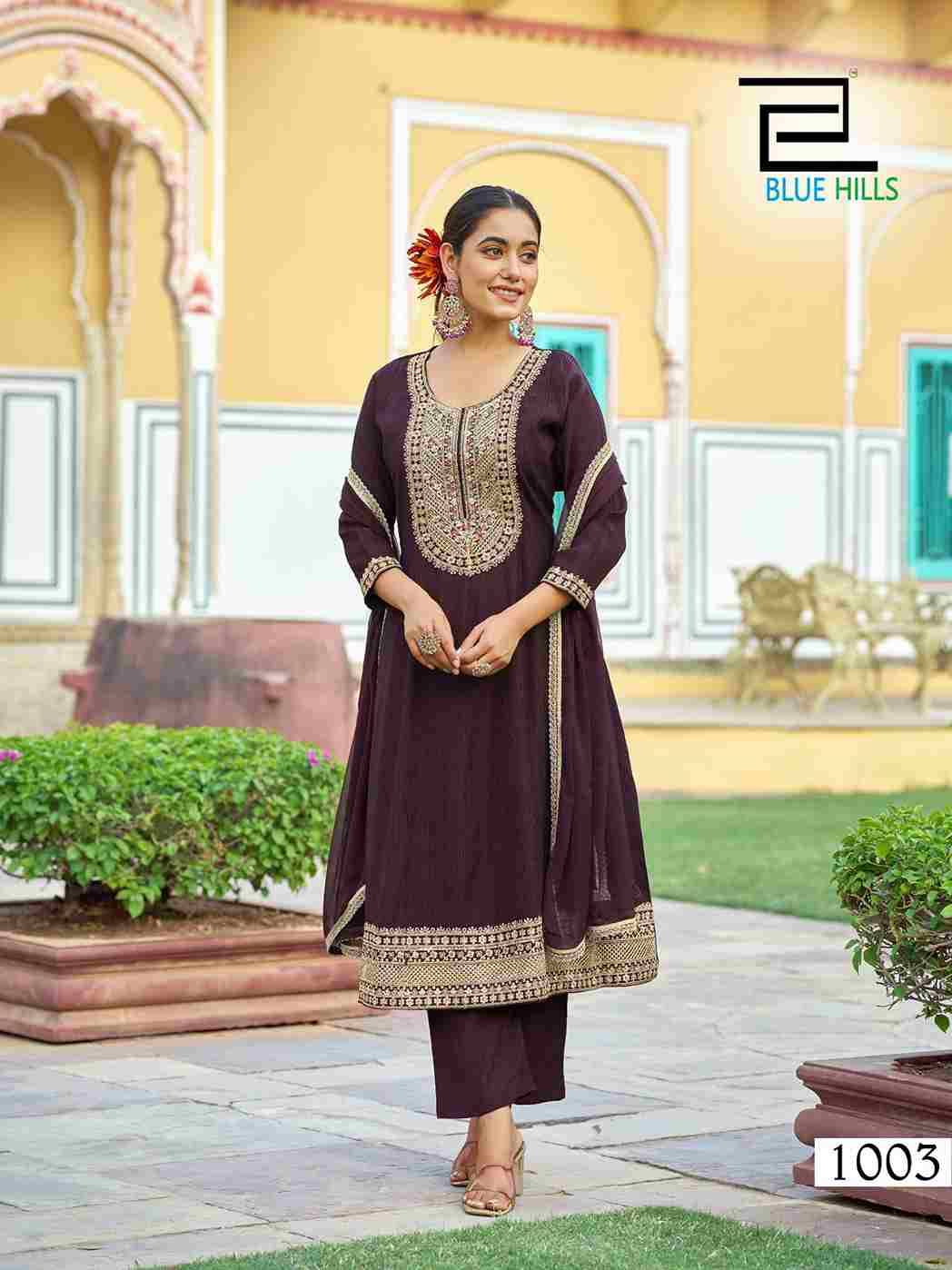 Mumtaz By Blue Hills 1001 To 1004 Series Beautiful Festive Suits Colorful Stylish Fancy Casual Wear & Ethnic Wear Heavy Rayon Dresses At Wholesale Price