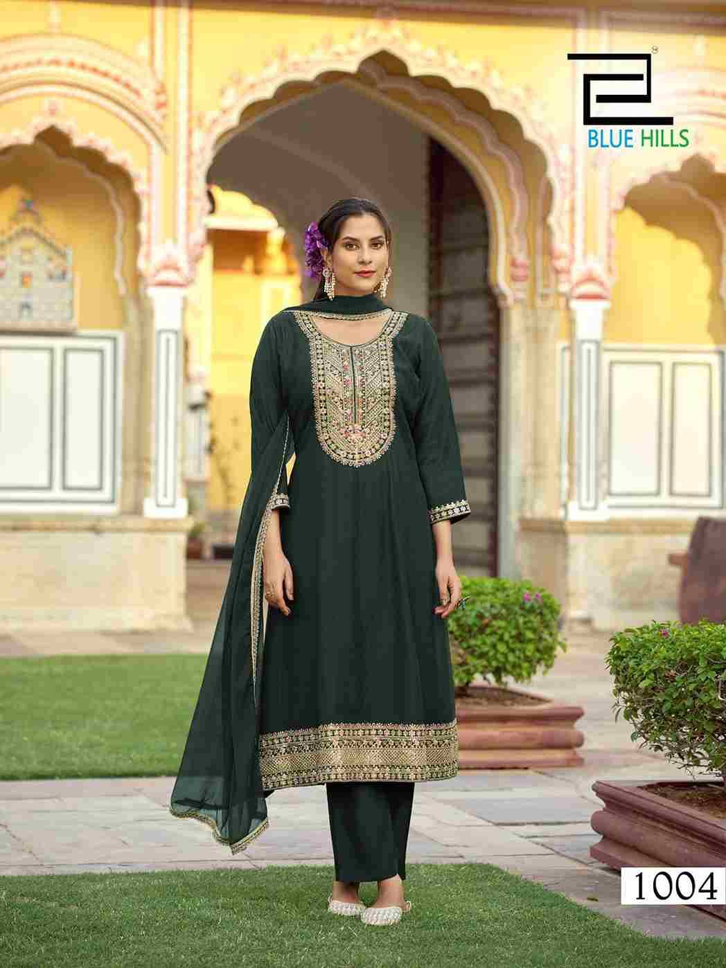 Mumtaz By Blue Hills 1001 To 1004 Series Beautiful Festive Suits Colorful Stylish Fancy Casual Wear & Ethnic Wear Heavy Rayon Dresses At Wholesale Price