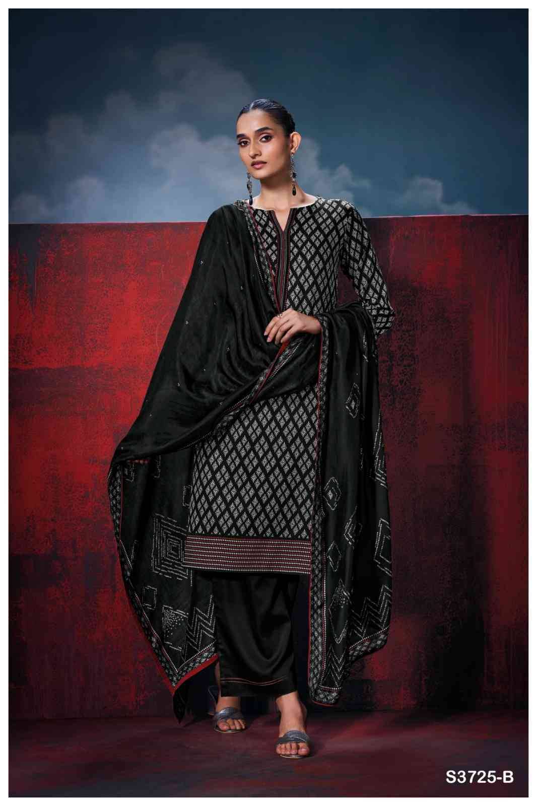 Kiyana-3725 By Ganga Fashion 3725-A To 3725-D Series Beautiful Festive Suits Colorful Stylish Fancy Casual Wear & Ethnic Wear Pure Cotton Satin Dresses At Wholesale Price
