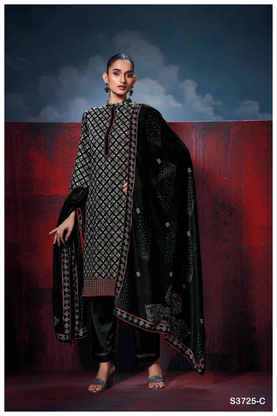 Kiyana-3725 By Ganga Fashion 3725-A To 3725-D Series Beautiful Festive Suits Colorful Stylish Fancy Casual Wear & Ethnic Wear Pure Cotton Satin Dresses At Wholesale Price