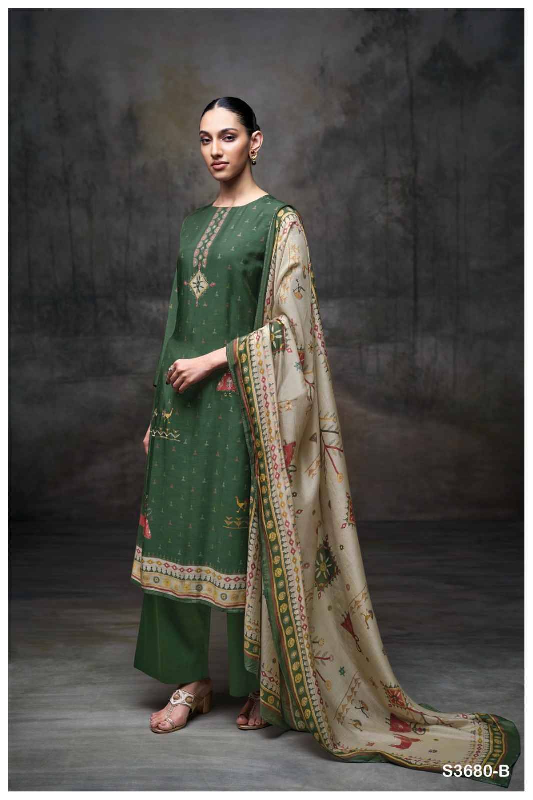 Jenna-3680 By Ganga Fashion 3680-A To 3680-D Series Beautiful Festive Suits Colorful Stylish Fancy Casual Wear & Ethnic Wear Pure Bemberg Silk Dresses At Wholesale Price