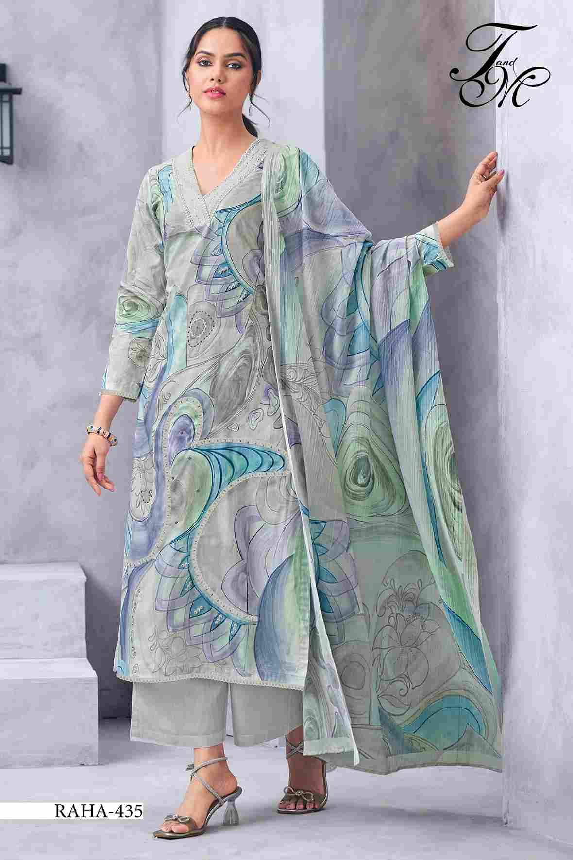 Raha By T And M Designer Studio Beautiful Festive Suits Colorful Stylish Fancy Casual Wear & Ethnic Wear Pure Lawn Cotton Dresses At Wholesale Price