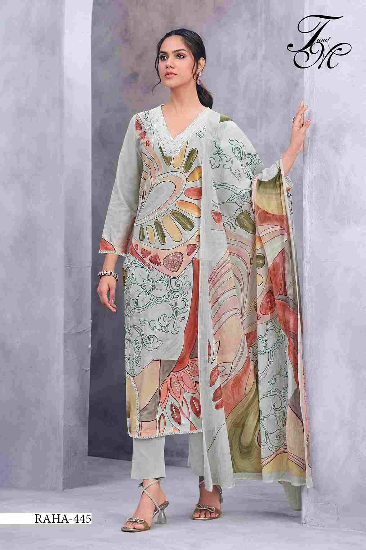 Raha By T And M Designer Studio Beautiful Festive Suits Colorful Stylish Fancy Casual Wear & Ethnic Wear Pure Lawn Cotton Dresses At Wholesale Price