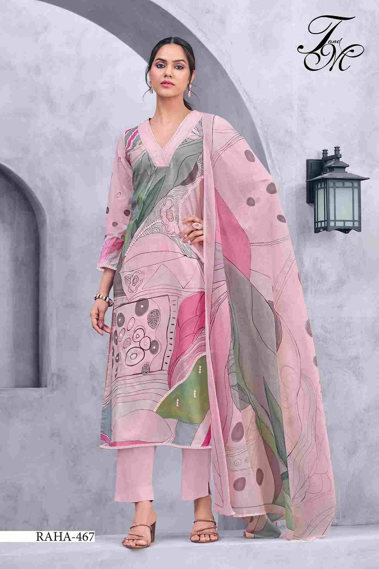 Raha By T And M Designer Studio Beautiful Festive Suits Colorful Stylish Fancy Casual Wear & Ethnic Wear Pure Lawn Cotton Dresses At Wholesale Price