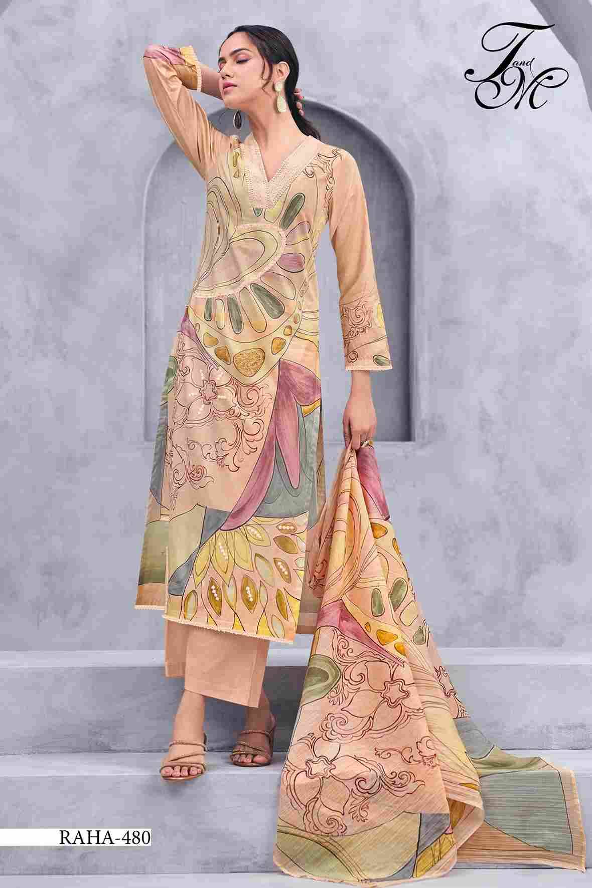 Raha By T And M Designer Studio Beautiful Festive Suits Colorful Stylish Fancy Casual Wear & Ethnic Wear Pure Lawn Cotton Dresses At Wholesale Price