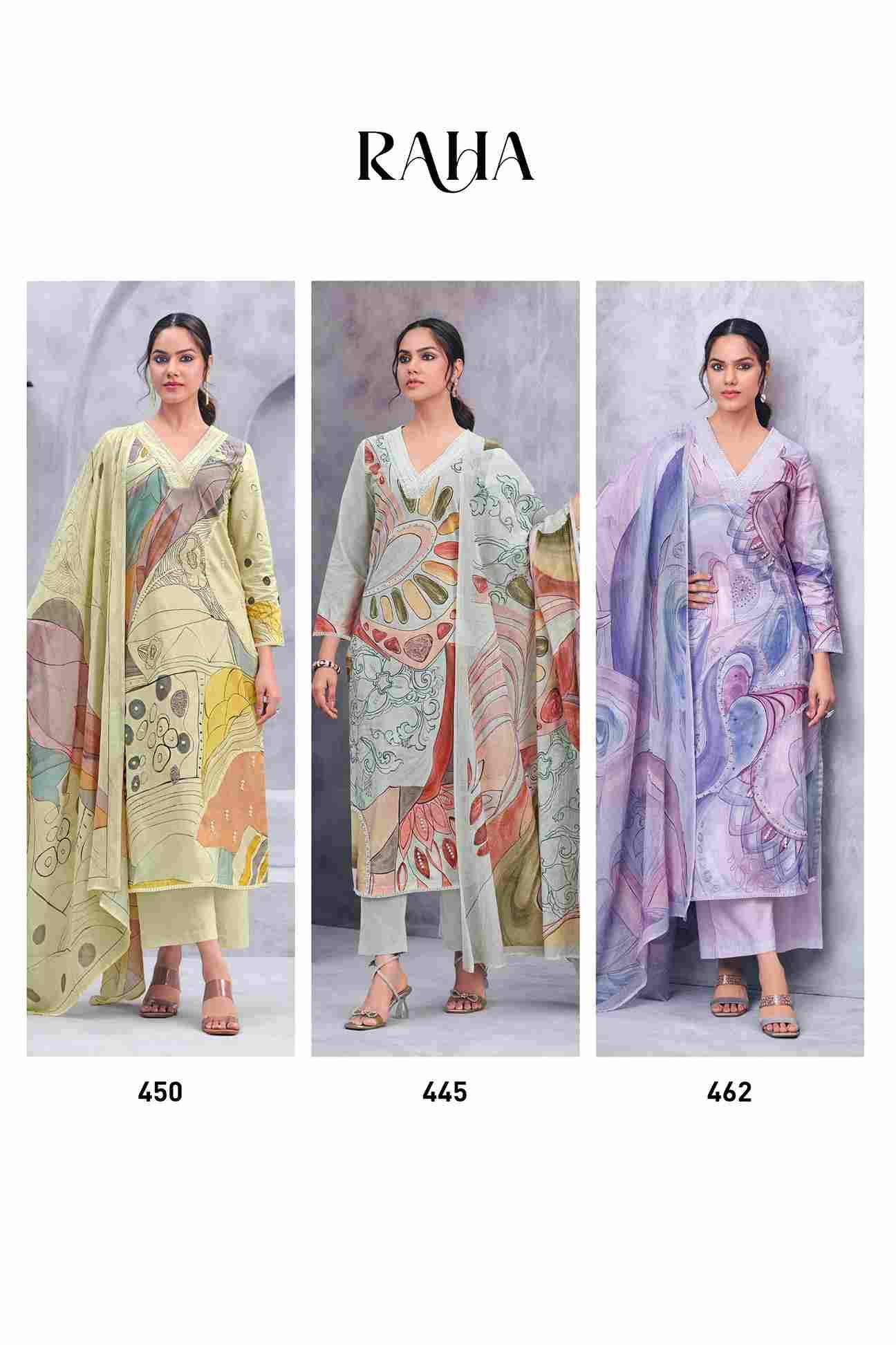 Raha By T And M Designer Studio Beautiful Festive Suits Colorful Stylish Fancy Casual Wear & Ethnic Wear Pure Lawn Cotton Dresses At Wholesale Price