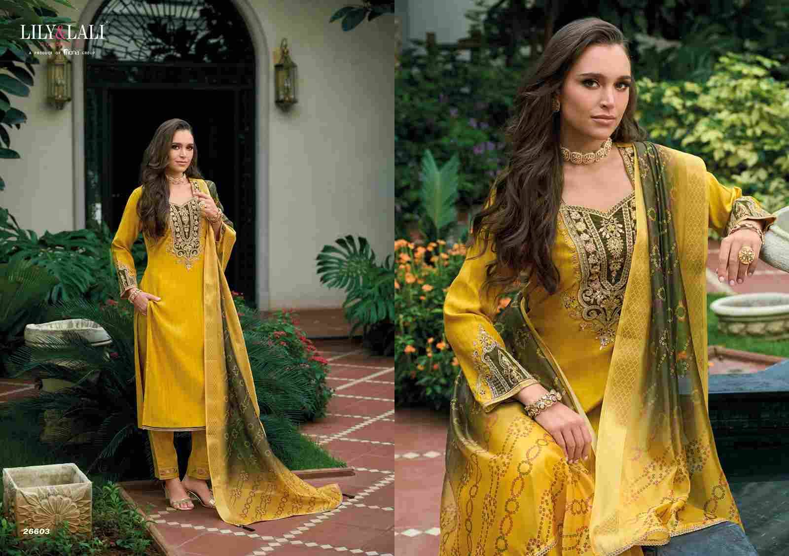Sajawat By Lily And Lali 26601 To 26604 Series Beautiful Festive Suits Colorful Stylish Fancy Casual Wear & Ethnic Wear Viscose Embroidery Dresses At Wholesale Price