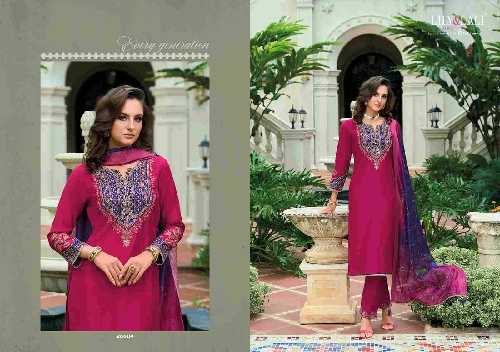 Sajawat By Lily And Lali 26601 To 26604 Series Beautiful Festive Suits Colorful Stylish Fancy Casual Wear & Ethnic Wear Viscose Embroidery Dresses At Wholesale Price