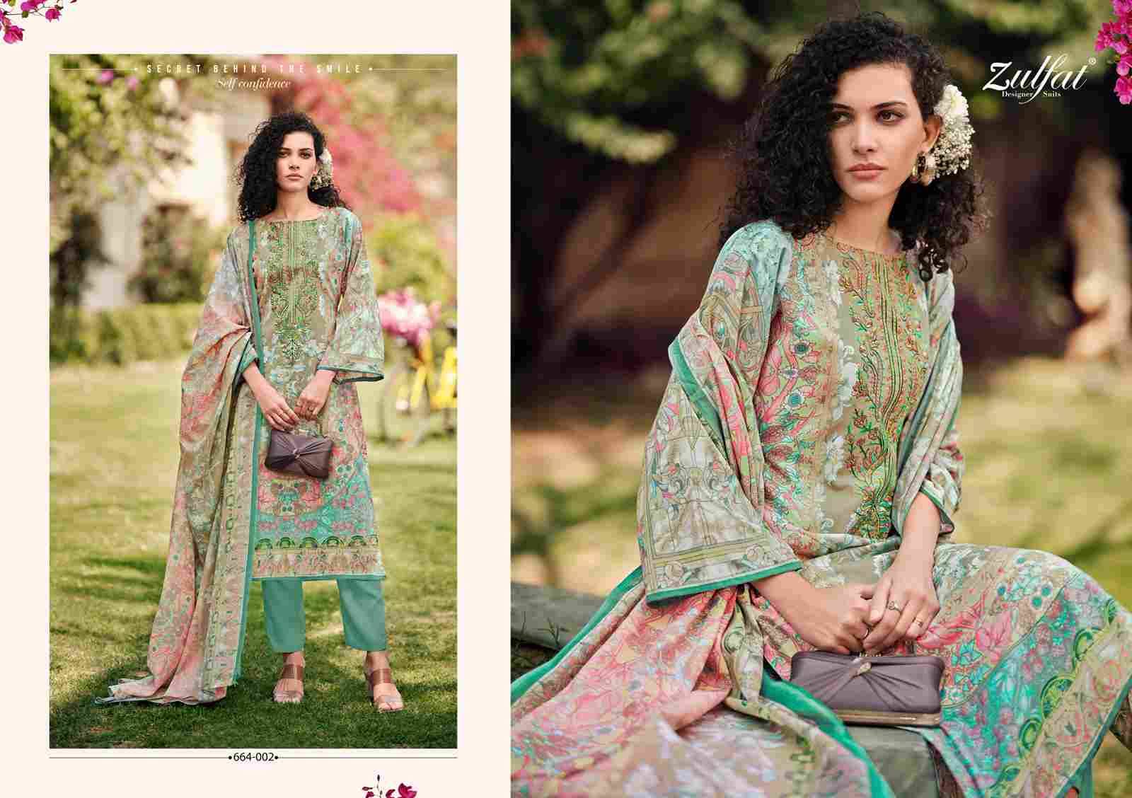 Gulnaaz Vol-6 By Zulfat 664-001 To 664-008 Series Beautiful Festive Suits Stylish Fancy Colorful Casual Wear & Ethnic Wear Pure Cotton Print Dresses At Wholesale Price