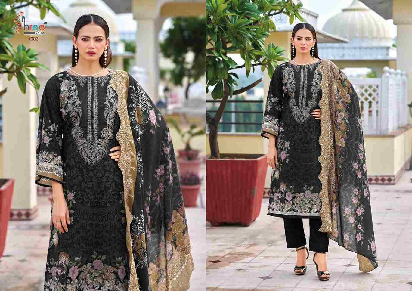 Needle Wonder Premium Lawn By Shree Fabs 1001 To 1007 Series Designer Pakistani Suits Beautiful Fancy Stylish Colorful Party Wear & Occasional Wear Pure Cotton With Embroidery Dresses At Wholesale Price