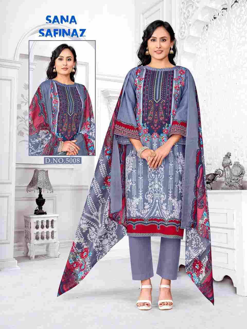 Sana Safinaz Vol-5 By Ganesha 5004 To 5011 Series Beautiful Festive Suits Stylish Fancy Colorful Party Wear & Occasional Wear Pure Cotton Dresses At Wholesale Price