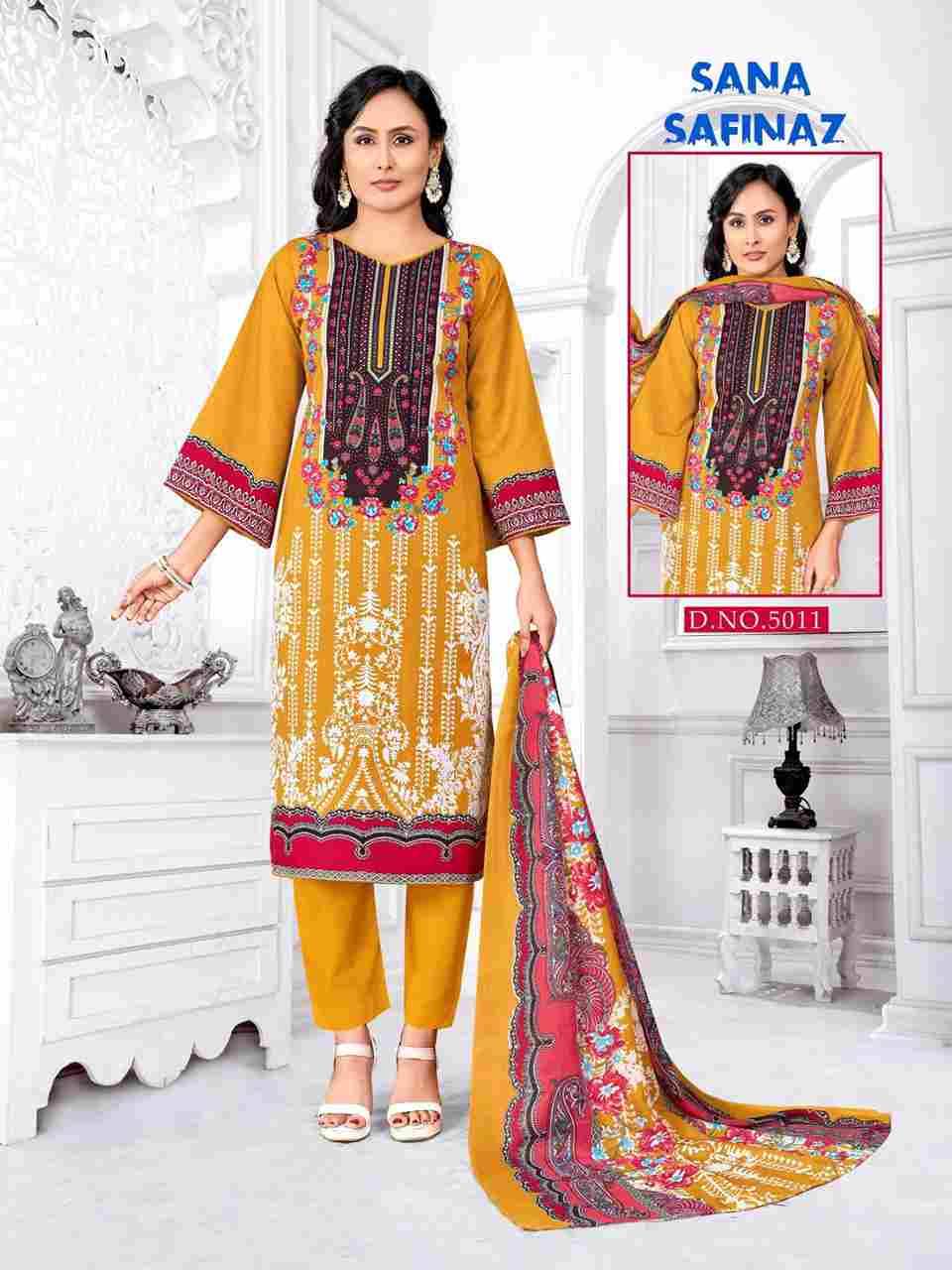Sana Safinaz Vol-5 By Ganesha 5004 To 5011 Series Beautiful Festive Suits Stylish Fancy Colorful Party Wear & Occasional Wear Pure Cotton Dresses At Wholesale Price