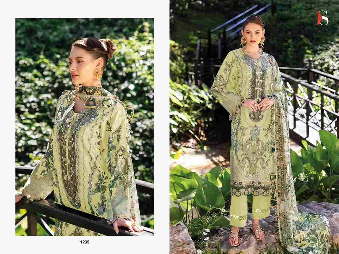 Jade Bliss Lawn-25 By Deepsy Suits 1231 To 1236 Series Designer Pakistani Suits Beautiful Stylish Fancy Colorful Party Wear & Occasional Wear Pure Cotton Dresses At Wholesale Price