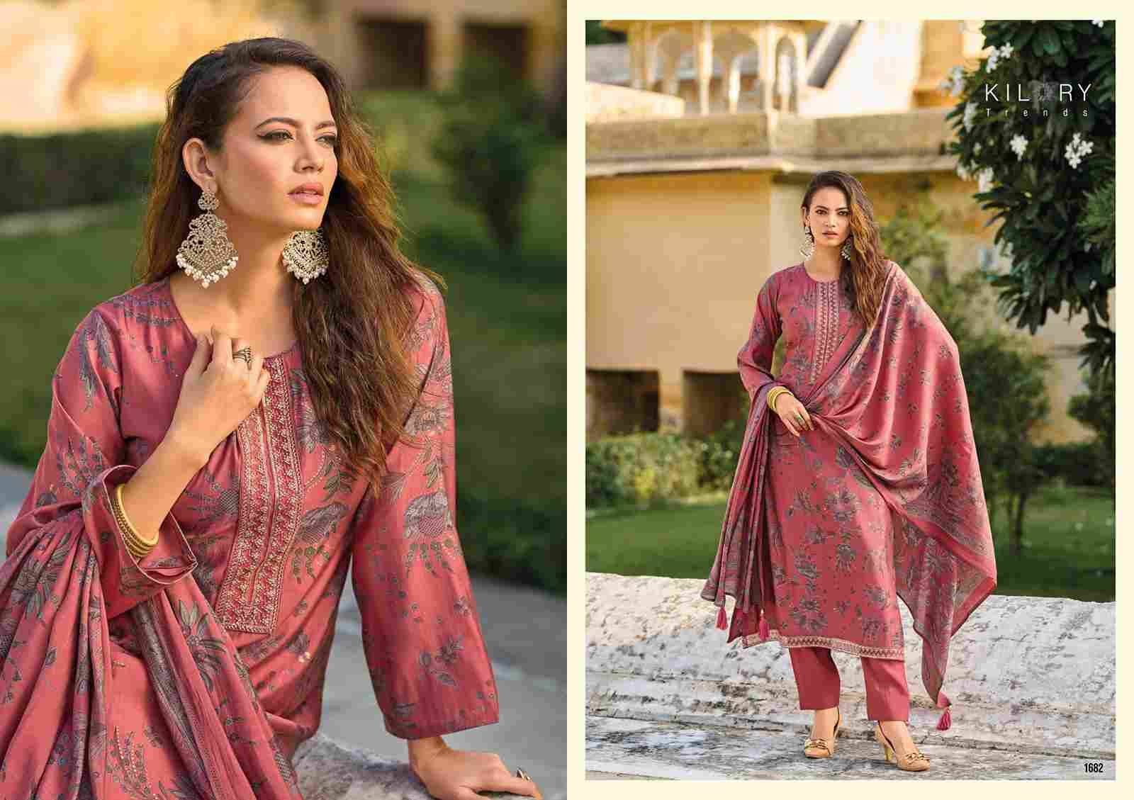 Oddny By Kilory 1681 To 1686 Series Beautiful Festive Suits Colorful Stylish Fancy Casual Wear & Ethnic Wear Pure Muslin Dresses At Wholesale Price