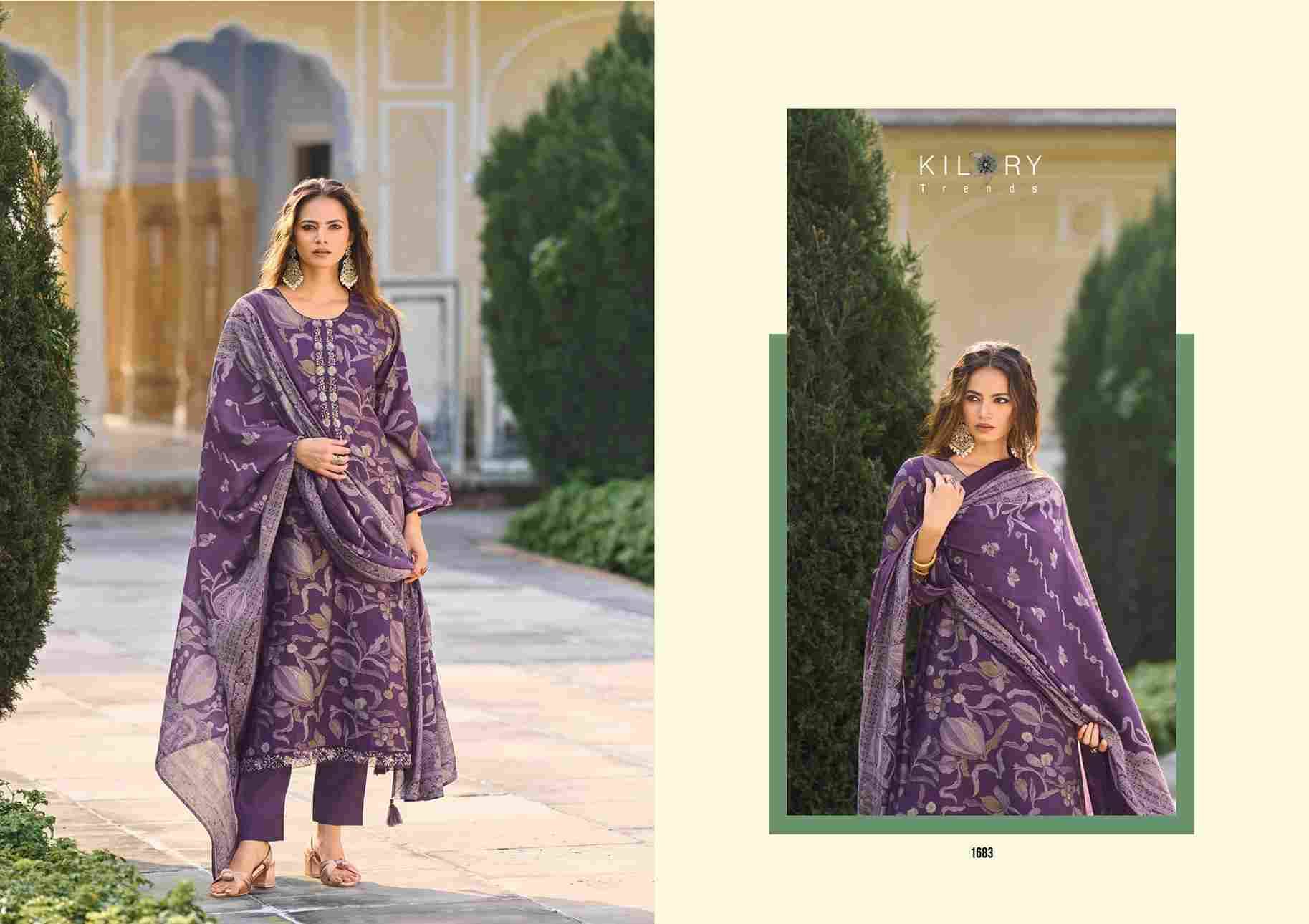 Oddny By Kilory 1681 To 1686 Series Beautiful Festive Suits Colorful Stylish Fancy Casual Wear & Ethnic Wear Pure Muslin Dresses At Wholesale Price