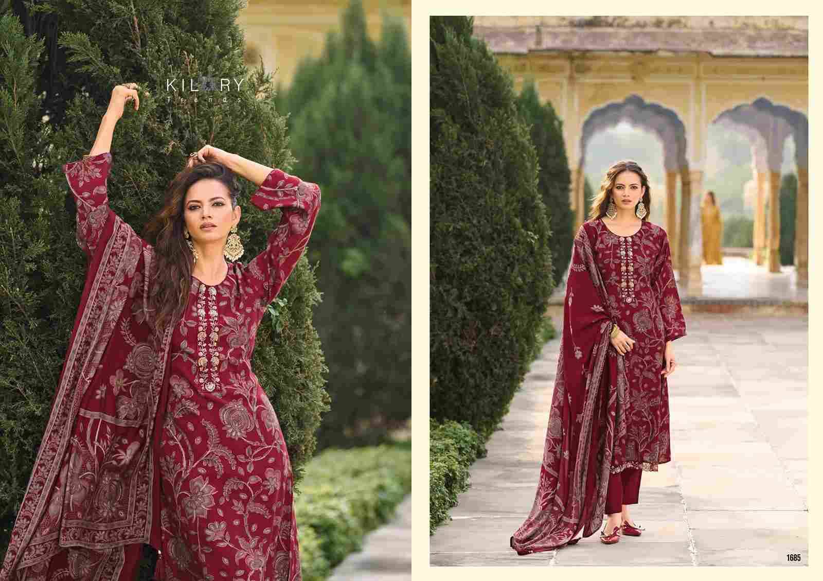 Oddny By Kilory 1681 To 1686 Series Beautiful Festive Suits Colorful Stylish Fancy Casual Wear & Ethnic Wear Pure Muslin Dresses At Wholesale Price